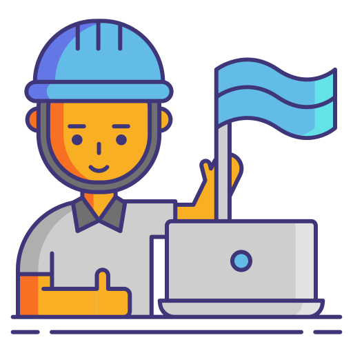 Contractor Flaticons Lineal Color icon
