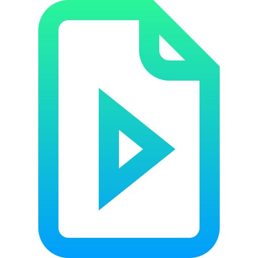 ビデオファイル Super Basic Straight Gradient icon