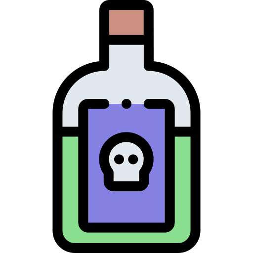 Poison Detailed Rounded Lineal color icon