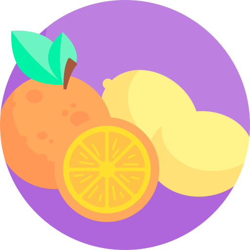 frutas Detailed Flat Circular Flat icono