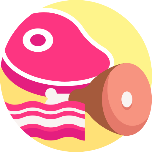 vlees Detailed Flat Circular Flat icoon