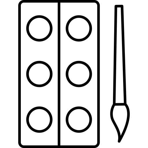 색상 팔레트 Generic Thin Outline icon