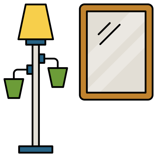 フロアランプ Generic Thin Outline Color icon