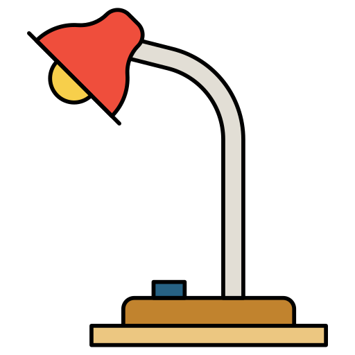 lámpara de escritorio Generic Thin Outline Color icono