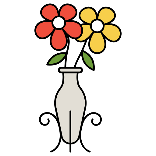 maceta Generic Thin Outline Color icono