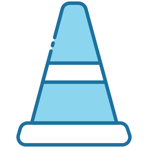 cono de tráfico Generic Blue icono