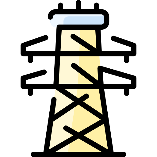 torre electrica Vitaliy Gorbachev Lineal Color icono