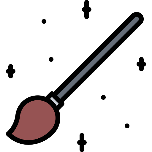 Broom Coloring Color icon
