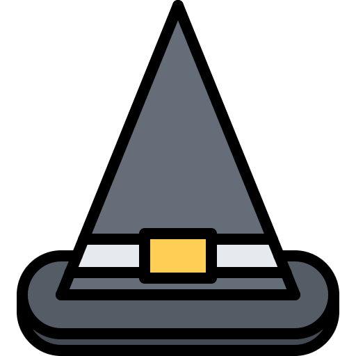 Witch hat Coloring Color icon