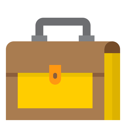 Briefcase srip Flat icon