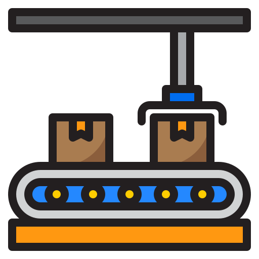 Conveyor srip Lineal Color icon