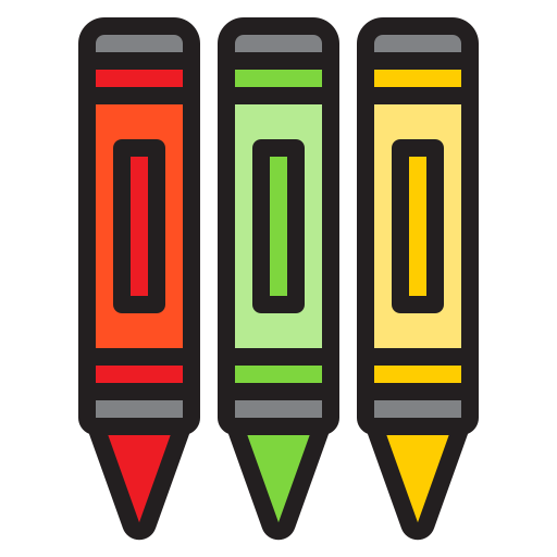 pastel srip Lineal Color ikona