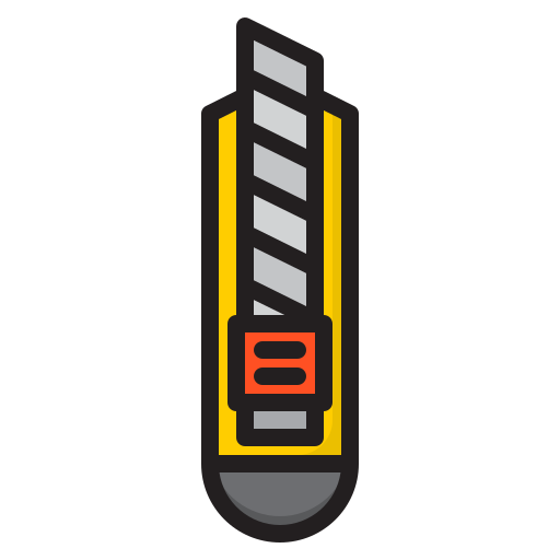 커터 칼 srip Lineal Color icon