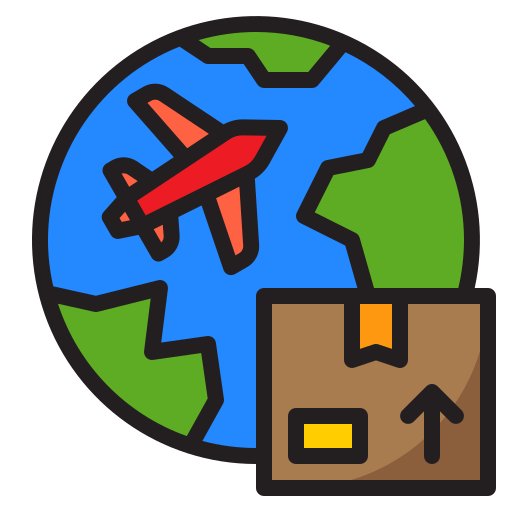 Air Freight srip Lineal Color icon