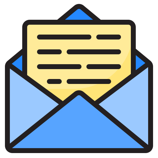 e-mail srip Lineal Color icon