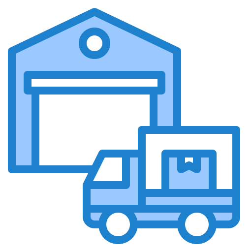 Distribution center srip Blue icon