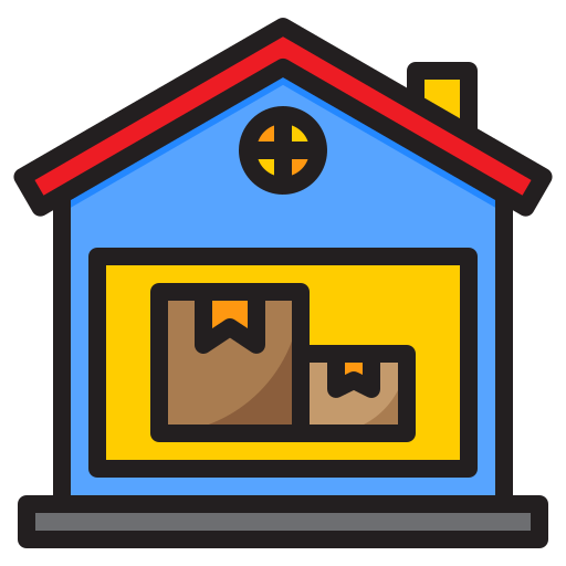 Warehouse srip Lineal Color icon