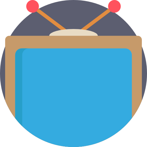 televisie Detailed Flat Circular Flat icoon