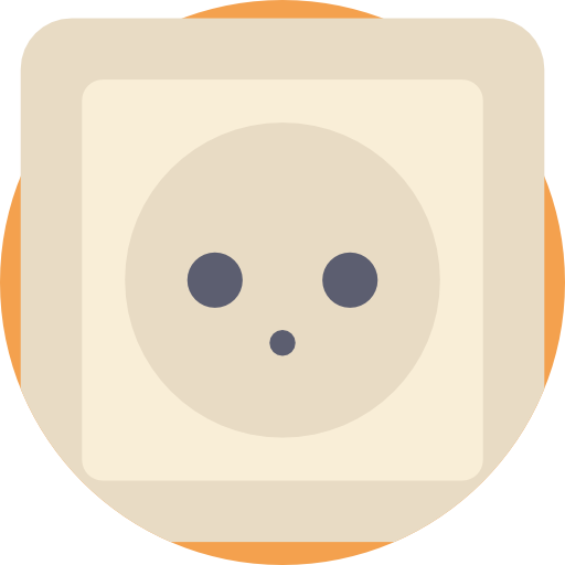 stopcontact Detailed Flat Circular Flat icoon