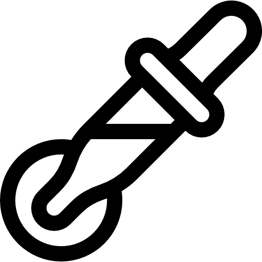 pipeta Basic Rounded Lineal ikona