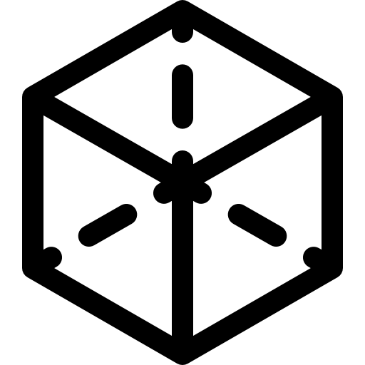 입방체 Basic Rounded Lineal icon