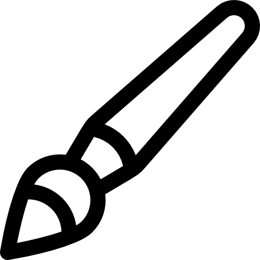 페인트 브러시 Basic Rounded Lineal icon