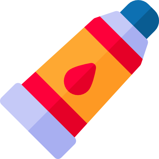 tubo de pintura Basic Rounded Flat icono