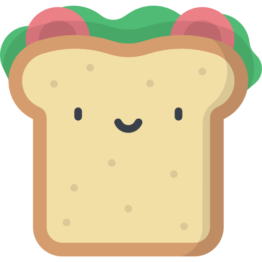 sandwich Kawaii Flat icoon