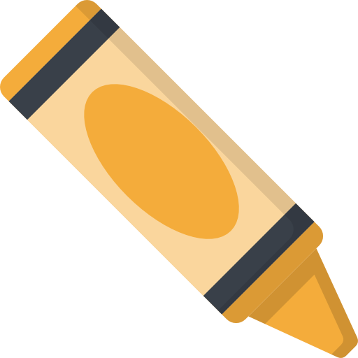 lápiz de color Kawaii Flat icono