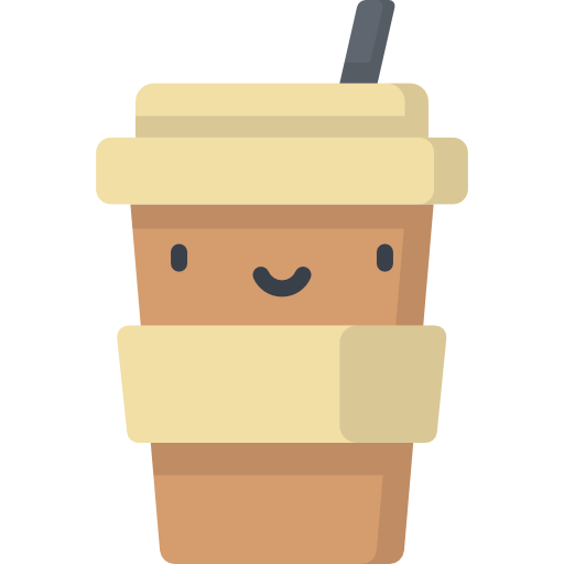 Coffee cup Kawaii Flat icon