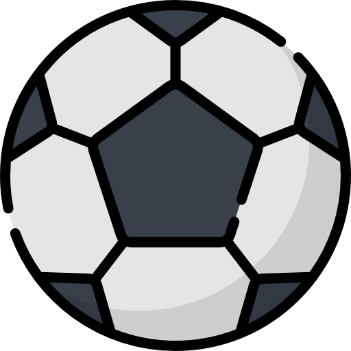 voetbal Kawaii Lineal color icoon