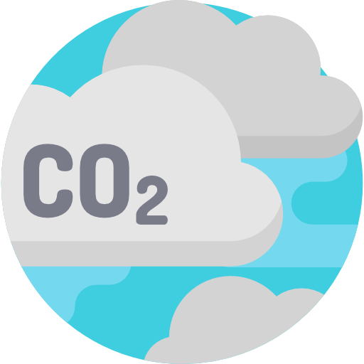 이산화탄소 Detailed Flat Circular Flat icon