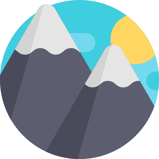 Mountain Detailed Flat Circular Flat icon