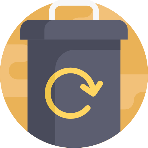Recycling bin Detailed Flat Circular Flat icon