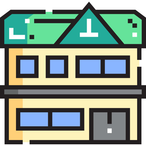 House Detailed Straight Lineal color icon