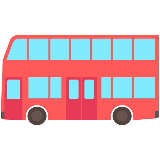 autobús de dos pisos Generic Flat icono
