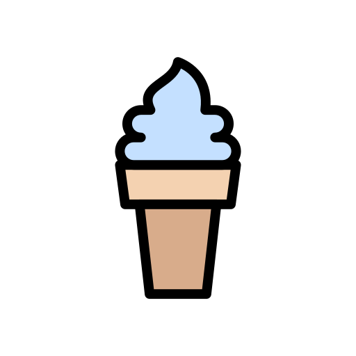 Ice cream cone Vector Stall Lineal Color icon