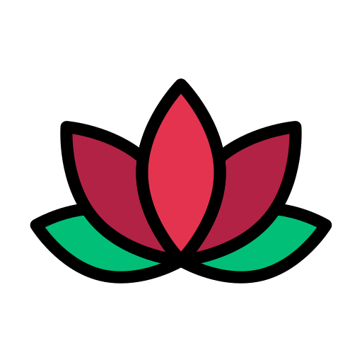 flor de loto Vector Stall Lineal Color icono