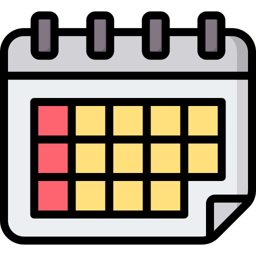 calendario Generic Outline Color icona