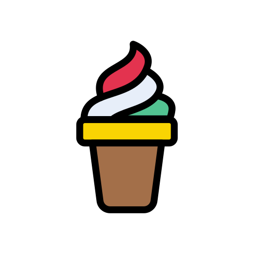 アイスクリームコーン Vector Stall Lineal Color icon