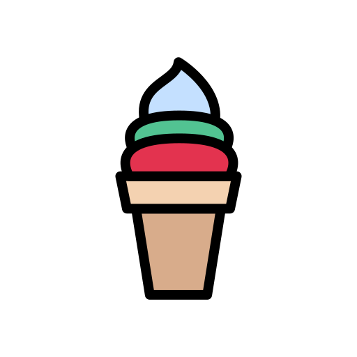 cucurucho de helado Vector Stall Lineal Color icono