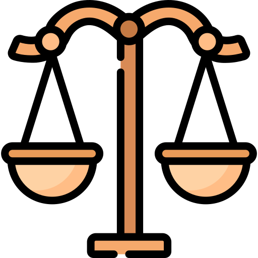 Justice scale Special Lineal color icon