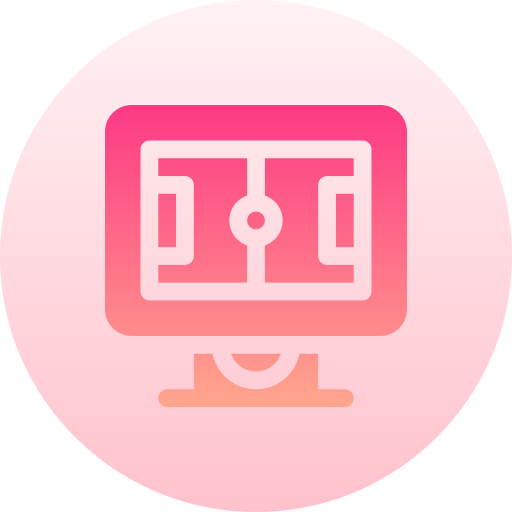 monitor Basic Gradient Circular icon