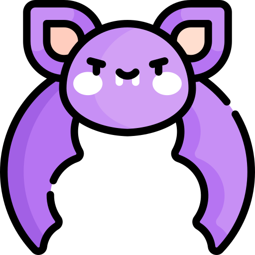 Bat Kawaii Lineal color icon