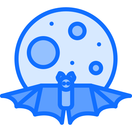 コウモリ Coloring Blue icon