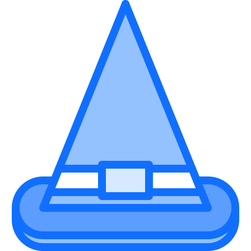 마녀 모자 Coloring Blue icon