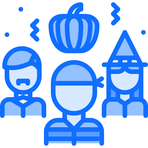 halloween party Coloring Blue icon