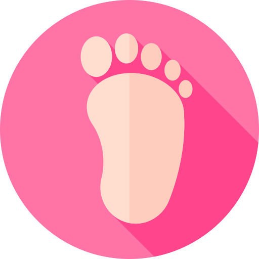Footprint Flat Circular Flat icon