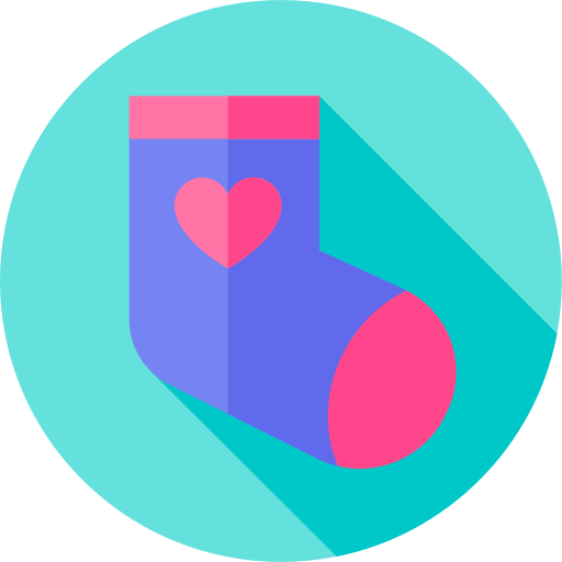 baby sokken Flat Circular Flat icoon