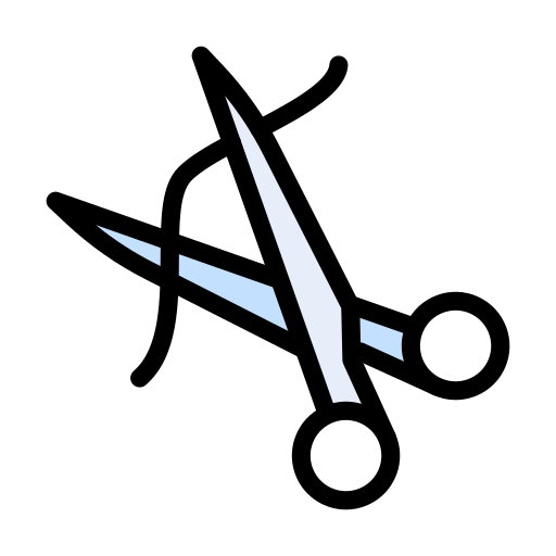 ハサミ Vector Stall Lineal Color icon